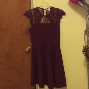 Burgundy skater dress